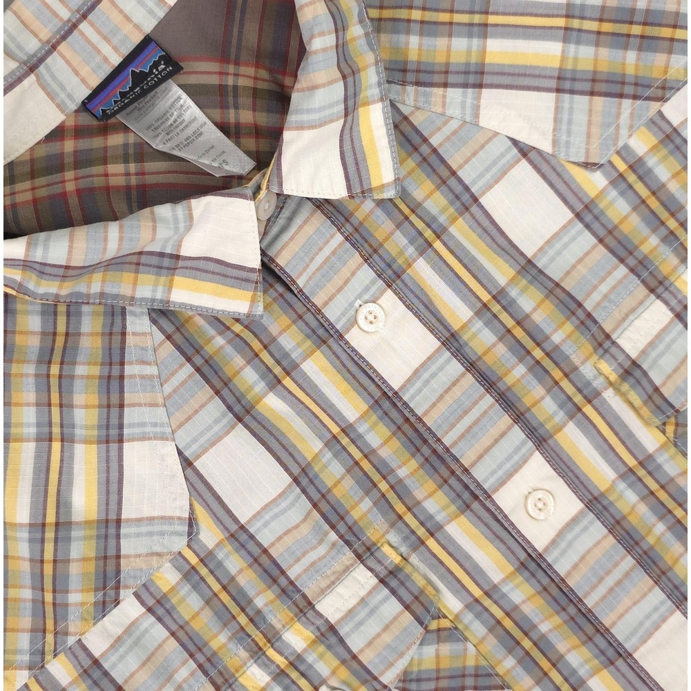 Patagonia‎ Good Shirt Mens Small Multicolor Plaid Long Sleeve Organic Cotton
